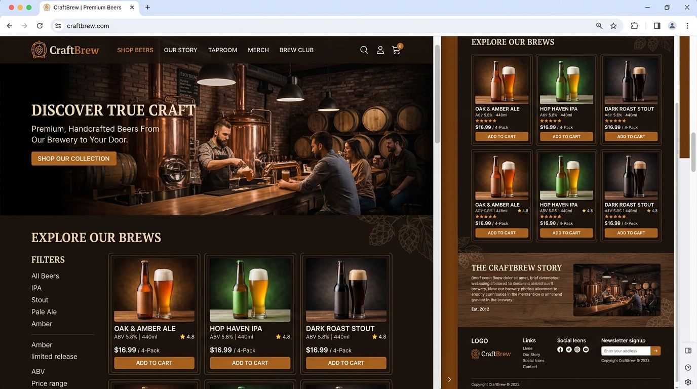 CraftBrew – Premium Craft Brewery Store